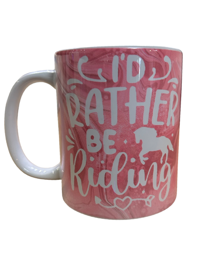 I’d rather be riding pink mug