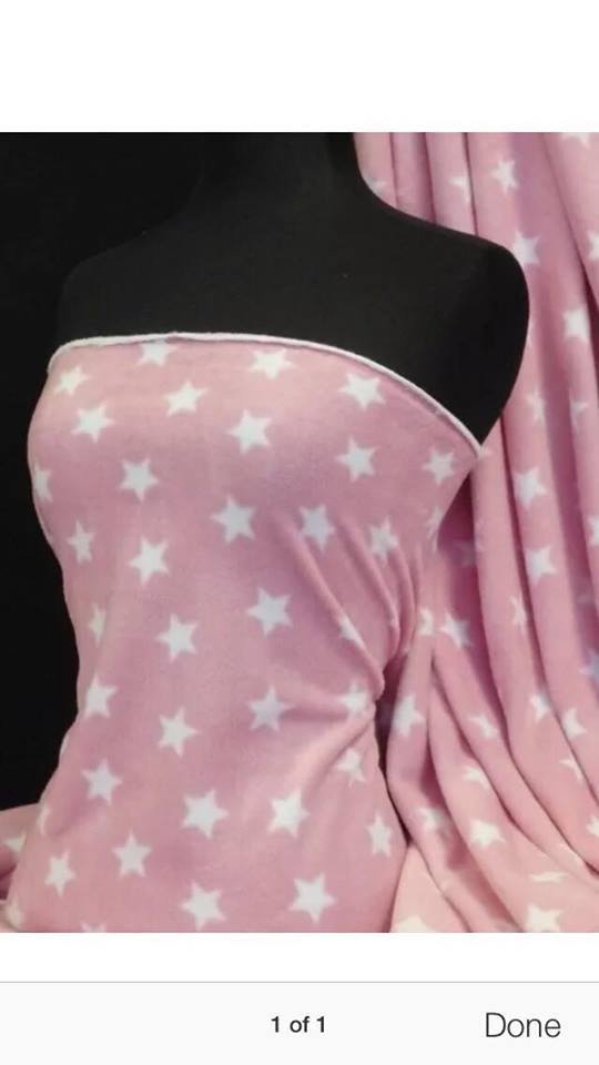 Bespoke Fleece Saddle Cover - Pink Star