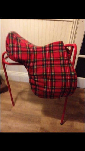 Bespoke Fleece Saddle Cover - Red check