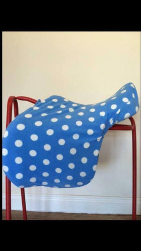 Bespoke Fleece Saddle Cover - Blue Spot