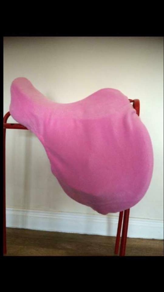 Bespoke Fleece Saddle Cover - Baby Pink