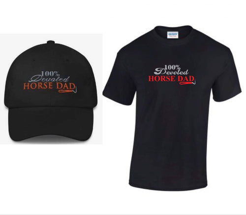 Fathers Day Dad Equestrian  Tee & Cap Set