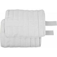 Bandage pad with touch-close straps
