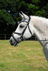 Rhinegold Italian Leather Anatomical Bridle With Mexican Noseband