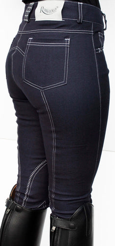 Rhinegold Crystal Trim Denim Jodhpurs