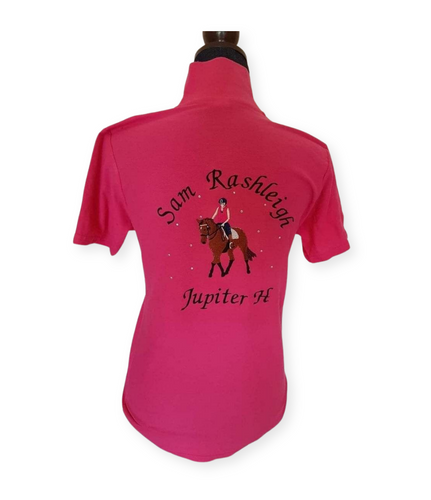 Childrens personalised embroidered polo tops